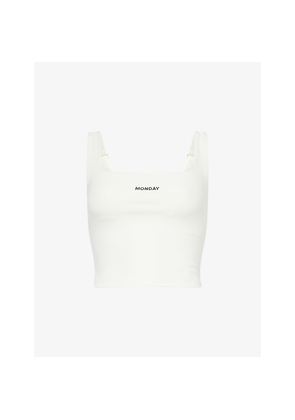 Womens Monday Aspen Square-Neck Stretch-Woven Top