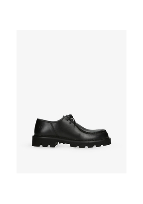Mens Collegium Moc-Toe Leather Derby Shoes