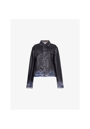 Womens Acne Studios Coated Classic Denim Jacket