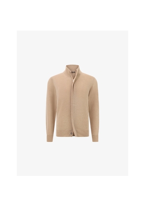 Mens Boggi Milano Full-Zip Wool and Cashmere-Blend Jumper