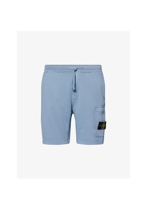 Mens Stone Island Badge Regular-Fit Cotton-Jersey Shorts