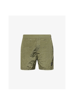 Mens Stone Island Drawstring Brand-Patch Swim Shorts
