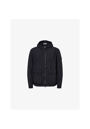 Mens Stone Island Smerigliato Hooded Nylon Jacket