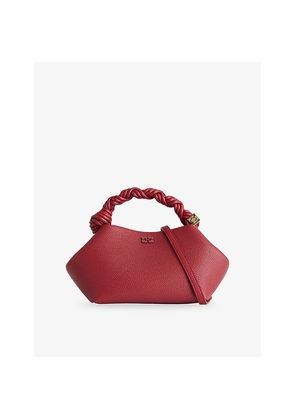 Womens Ganni Bou Small Grained Faux-Leather Top-Handle Bag