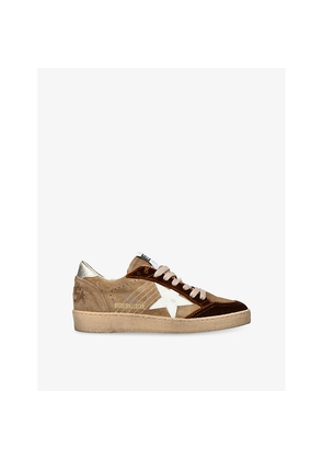 Womens Golden Goose Ballstar 55715 Suede Trainers