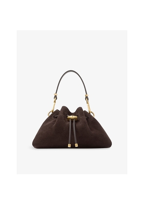Womens Jimmy Choo Cinch Small Suede Bucket Bag