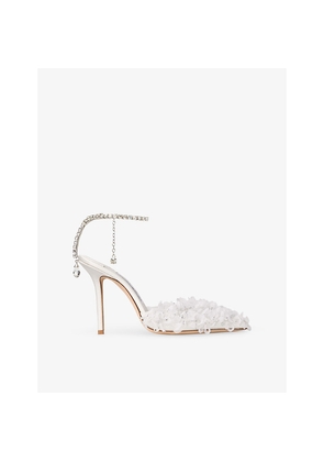 Womens Jimmy Choo Saeda 100 Petal Mesh Heeled Courts