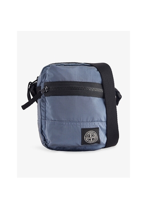 Mens Stone Island Brand-Patch Woven Cross Body Bag