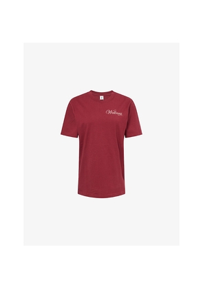 Womens Sporty & Rich Soho Logo-Print Cotton T-Shirt