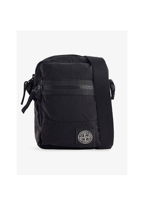 Mens Stone Island Brand-Patch Woven Cross Body Bag