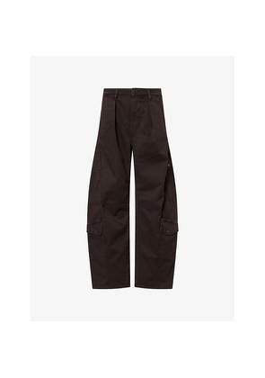 Womens Citizens Of Humanity Flight Barrel-Leg Stretch-Cotton Trousers