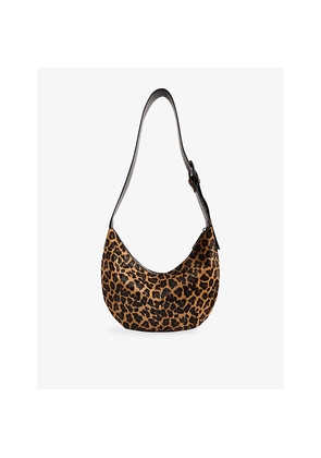 Womens Whistles Sia Curved Leather Cross-Body Bag