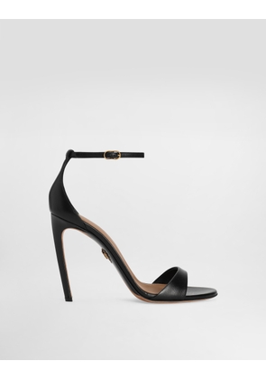 Dolce & Gabbana Polished Goatskin Sandals - Woman Sandals And Wedges Black 39.5