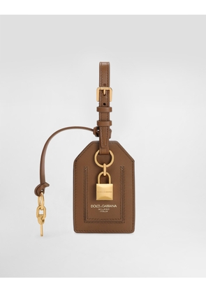 Dolce & Gabbana Calfskin Keychain - Woman Brown Onesize