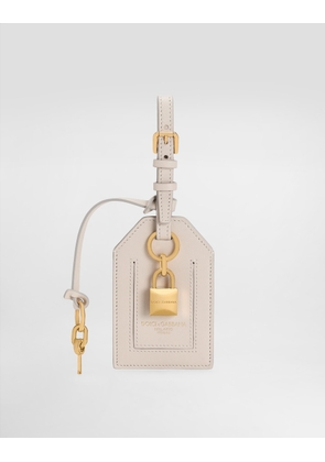 Dolce & Gabbana Calfskin Keychain - Woman Beige Onesize