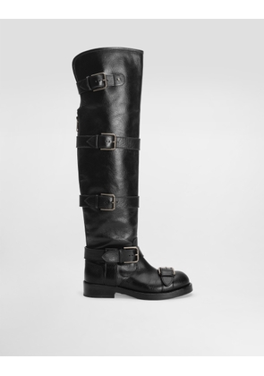 Dolce & Gabbana Horse Leather Boots - Woman Boots And Booties Black 37