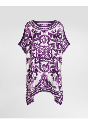 Dolce & Gabbana Majolica-print Twill Caftan - Woman Dresses Multicolor 38