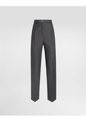 Dolce & Gabbana Tailored Woolen Pants - Woman Pants And Shorts Gray 40