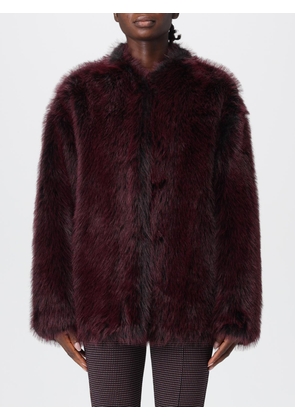 Fur Coat PATRIZIA PEPE Woman color Burgundy