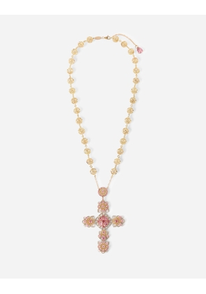 Dolce & Gabbana Filigree Necklace 18-carat Yellow Gold And Pink Tourmalines    - Woman Necklaces Gold Onesize