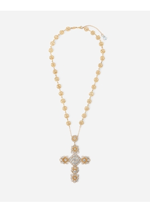 Dolce & Gabbana Filigree Necklace 18-carat Yellow Gold And Aquamarines    - Woman Necklaces Gold Onesize