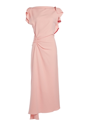 Victoria Beckham Draped Stretch-Satin Midi Dress - Moda Operandi
