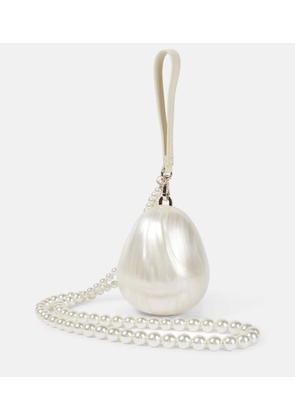 Simone Rocha Egg embellished clutch