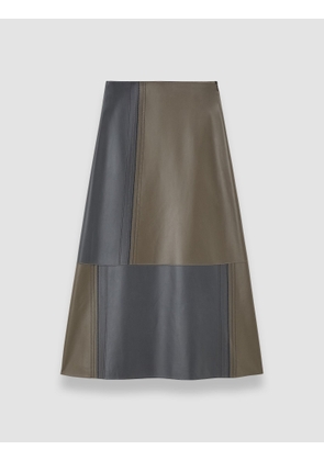 Cezanne Overlay Nappa Leather Skirt - 34