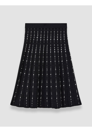 Fragmented Stripes Knee Length Skirt - XL