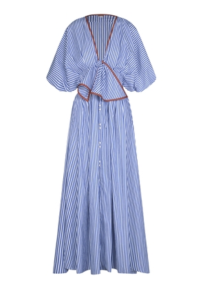 Johanna Ortiz Endless Spring Striped Cotton Midi Dress - Moda Operandi