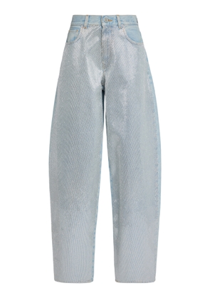 HAIKURE Bibi Stapled Rigid High-Rise Barrel-Leg Jeans - Moda Operandi