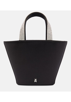 Amina Muaddi Rih embellished satin bucket bag