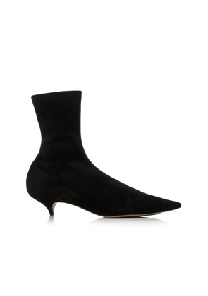 The Row Liisa Suede Booties - Moda Operandi
