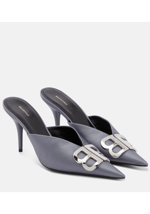 Balenciaga BB satin mules