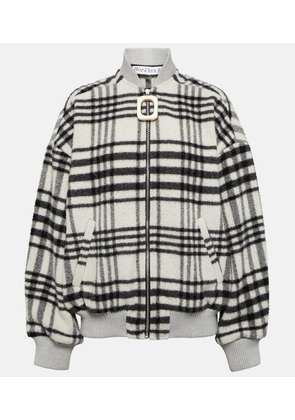 JW Anderson Checked wool-blend bomber jacket