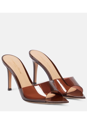 Gianvito Rossi Elle 85 TPU and patent leather mules