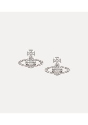 Vivienne Westwood Mayfair Bas Relief Earrings Silver Preciosa Crystals Women