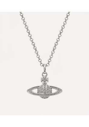 Vivienne Westwood Mini Bas Relief Pendant Necklace Platinum-crystal Platinum-crystal Women