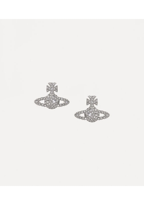 Vivienne Westwood Grace Bas Relief Stud Earrings Silver Cubic Zirconia Women