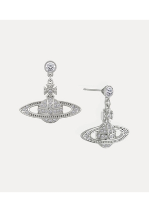 Vivienne Westwood Mini Bas Relief Drop Earrings Silver Cubic Zirconia Women