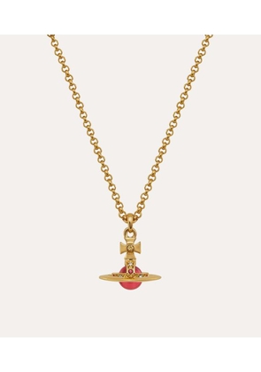 Vivienne Westwood New Petite Orb Pendant Necklace Gold Cubic Zirconia Women
