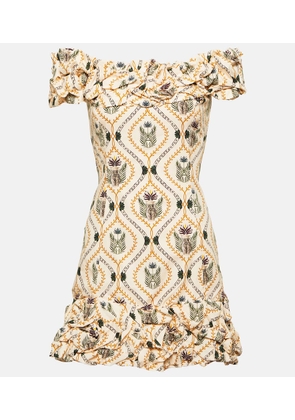 Agua by Agua Bendita Jardin Jarron printed poplin minidress