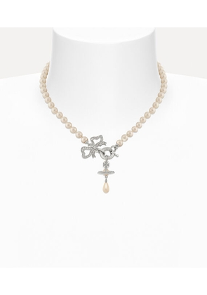 Vivienne Westwood Rigoberta Pearl Necklace Platinum-crystal-velvet-crystal-creamrose-pearl Platinum-crystal-velvet-crystal-creamrose-pearl Women