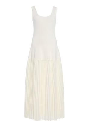 SIMKHAI Allana Knit and Georgette Midi Dress - Moda Operandi