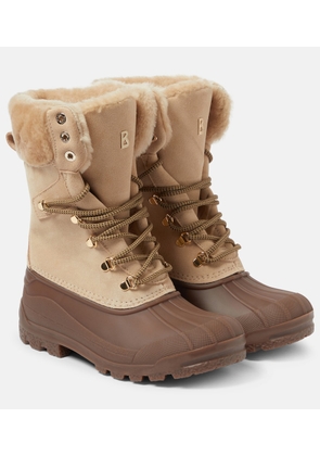 Bogner Wellington shearling-trimmed suede ankle boots