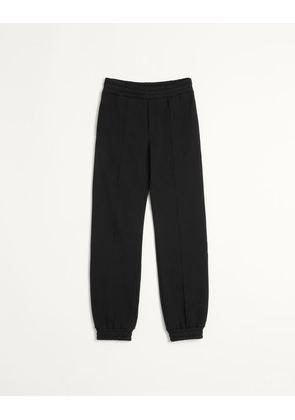 Valentino Cotton Jogging Trousers With Chez Valentino Patch Man BLACK L