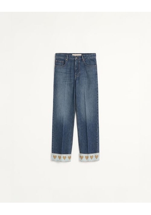 Valentino Denim Trousers Woman DENIM 24