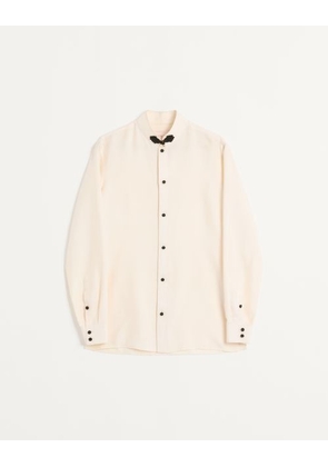 Valentino Silk Shantung Shirt With Toggle Man CREAM 38