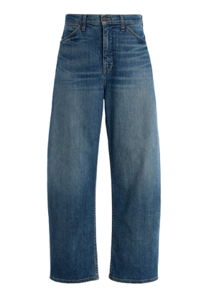NILI LOTAN Tribeca Stretch Mid-Rise Barrel-Leg Jeans - Moda Operandi