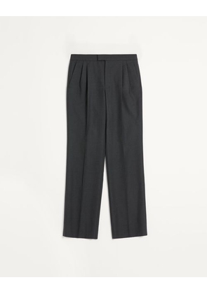 Valentino Wool Gabardine Trousers Man ANTHRACITE 44